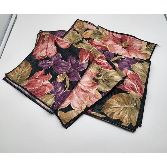 unbranded Other - Vintage Floral Print Cloth Table Napkins Fabric Reusable Set Of 6